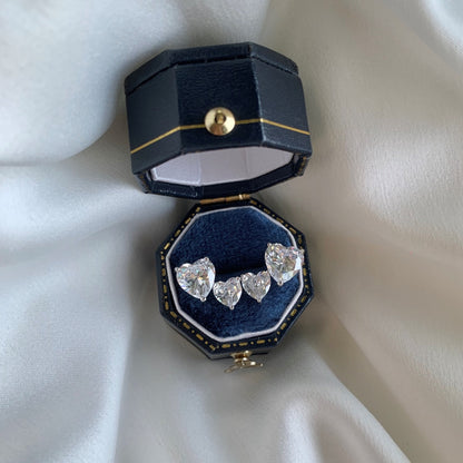 [Everoly JW]Double Heart-Shape Classic Princess Style Earrings