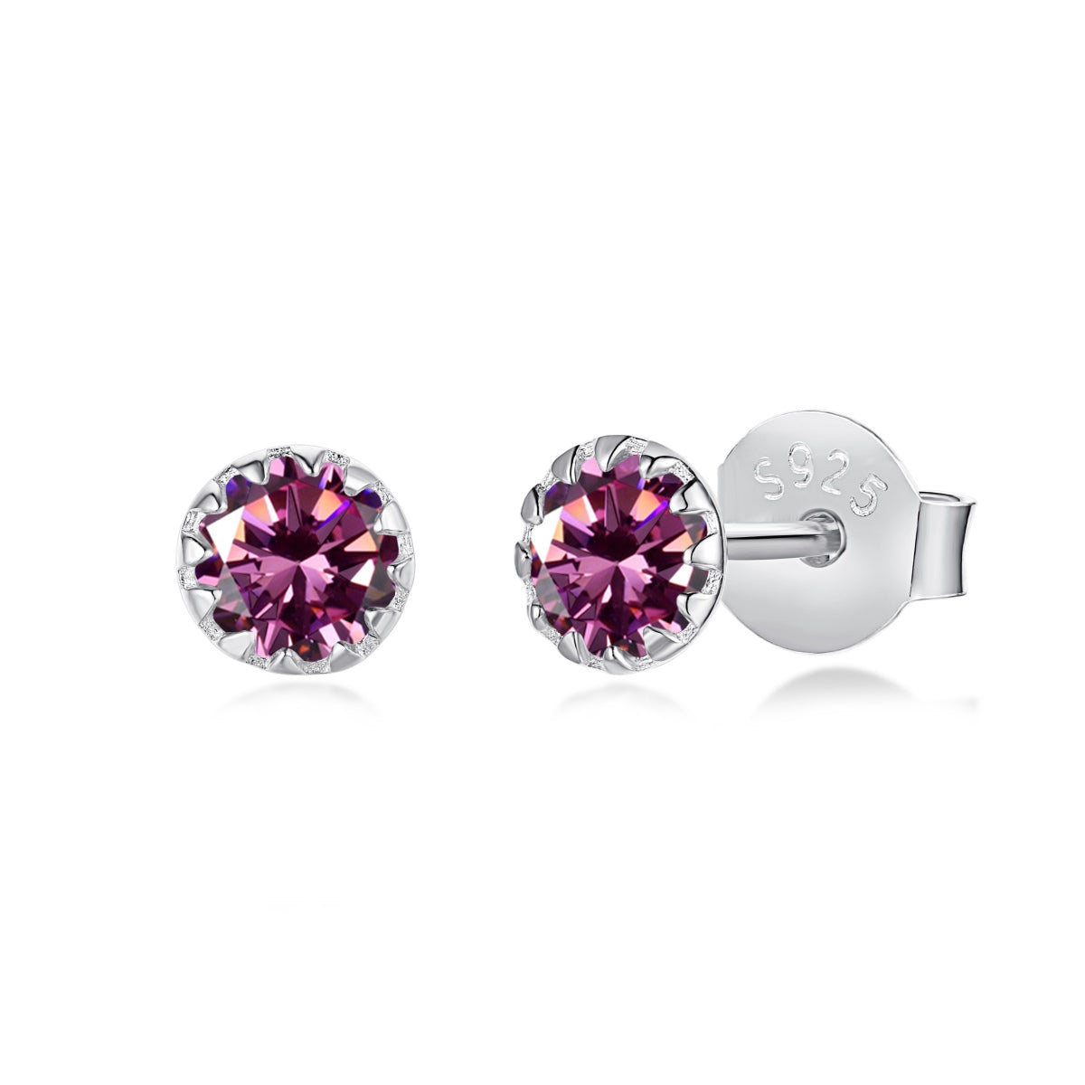 [Everoly JW]Sparkling Colorful Round Shape Earrings