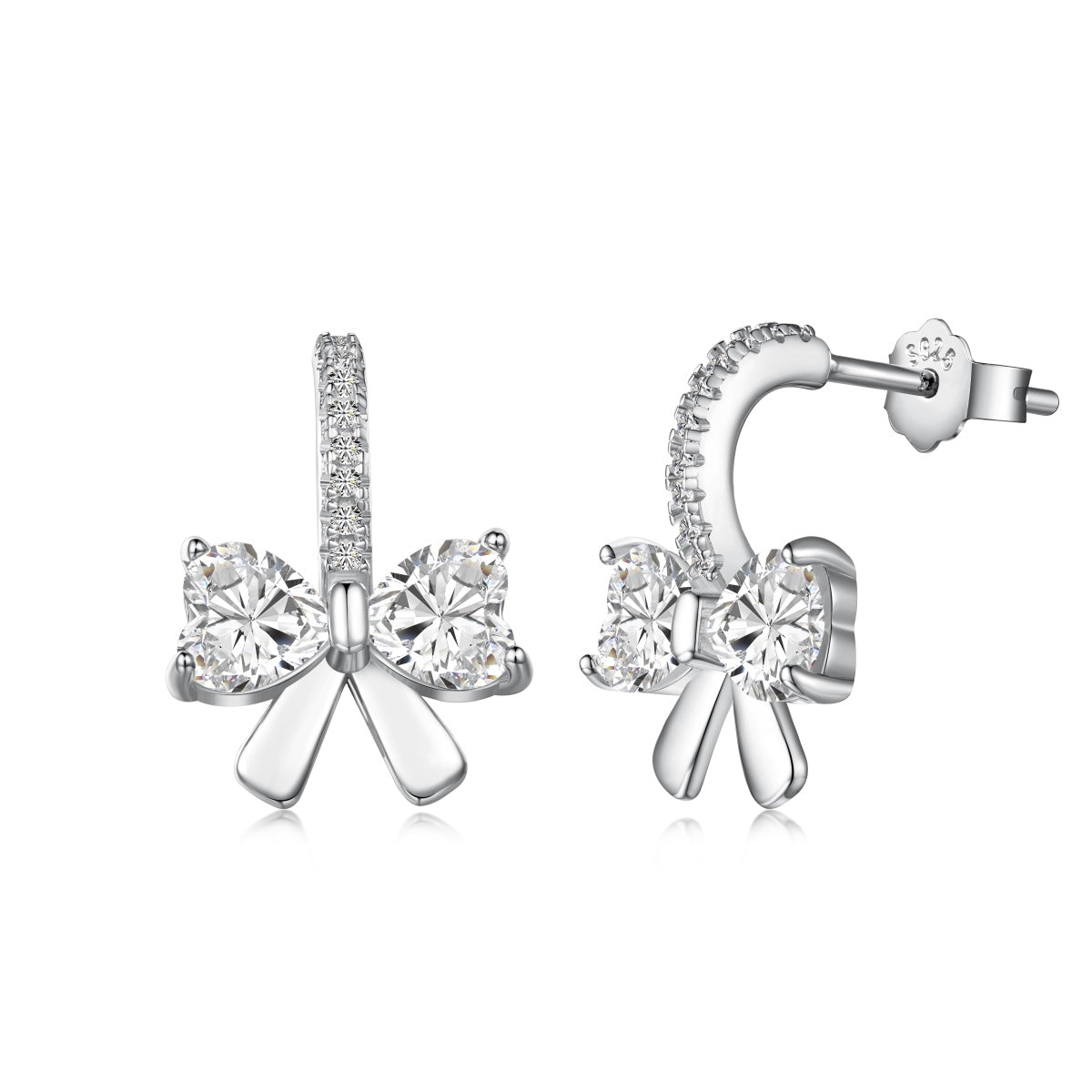[Everoly JW]Exquisite Earrings With Heart-Shaped Bow Design