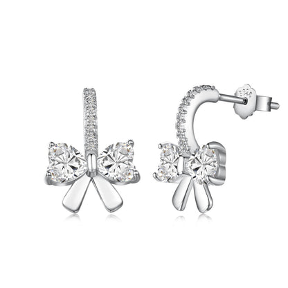 [Everoly JW]Exquisite Earrings With Heart-Shaped Bow Design