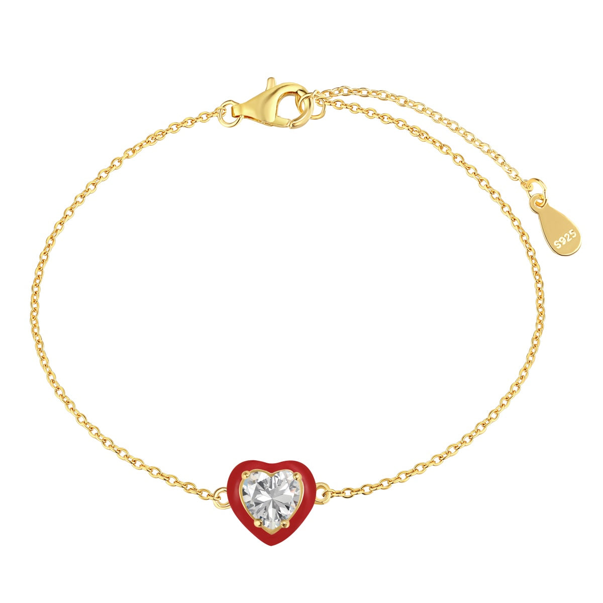 [Everoly JW]Sparkling Romantic Heart Shape Lover Bracelet