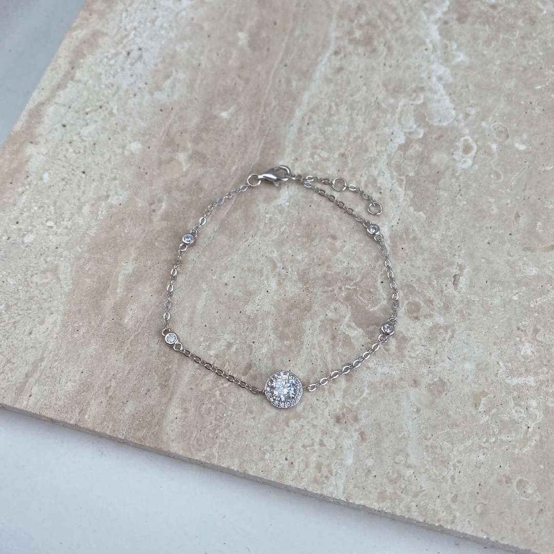 [Everoly JW]Dazzling Round Cut Shape Bracelet
