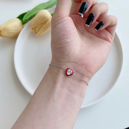 [Everoly JW]Sparkling Romantic Heart Shape Lover Bracelet