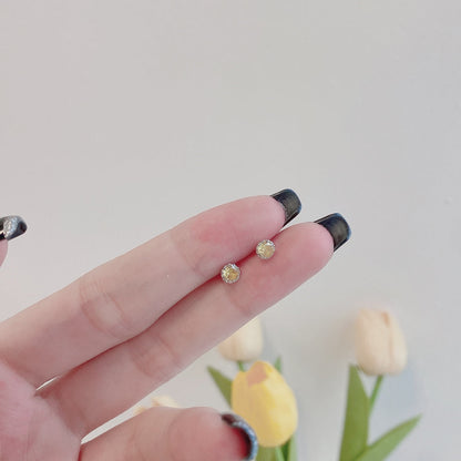 [Everoly JW]Sparkling Colorful Round Shape Earrings