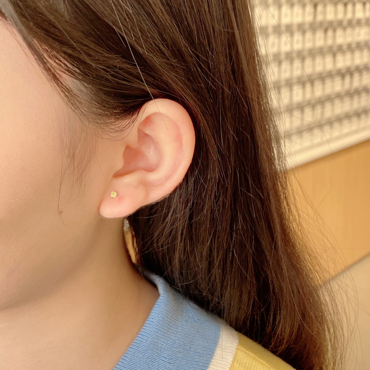 [Everoly JW]Delicate Solitaire Earrings