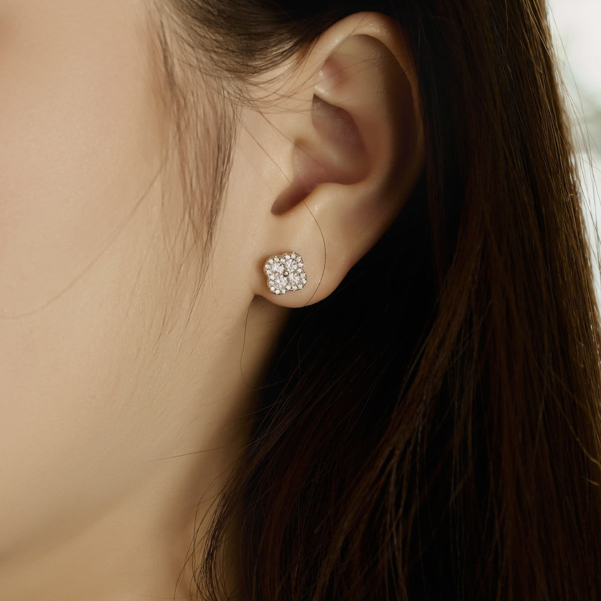 [Everoly JW]Four-Leaf Clover Flower Shaped Earrings