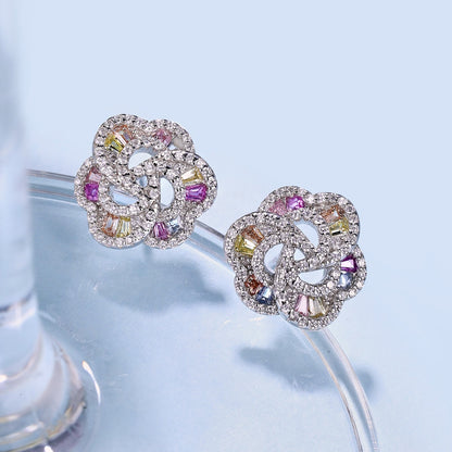 [Everoly JW]Exquisite Flower Shape Daily Earrings