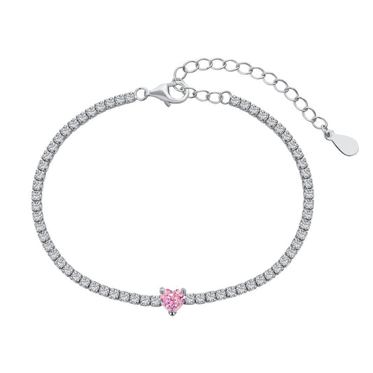 [Everoly JW]0.5 Carat Elegant Romantic Heart Shape Lover Bracelet