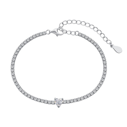 [Everoly JW]0.5 Carat Elegant Romantic Heart Shape Lover Bracelet