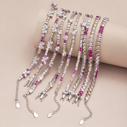 [Everoly JW]Romantic Heart Shape Round Cut Lover Bracelet