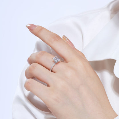[Everoly JW]2.0 Carat Dazzling Sparkling Radiant Cut Party Ring