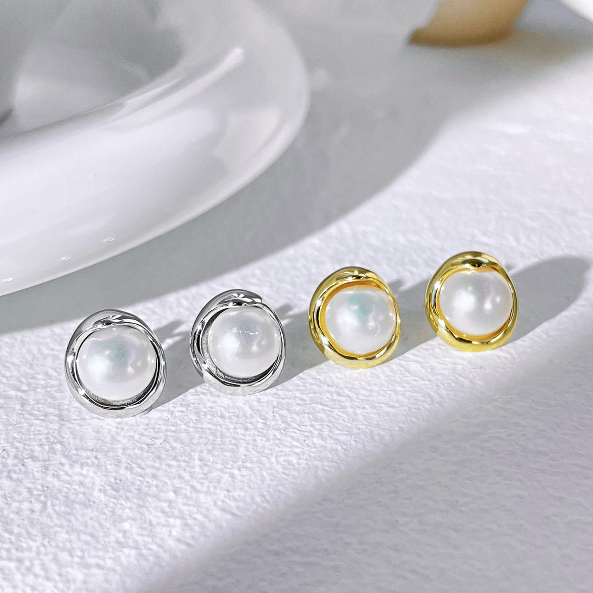 [Everoly JW]Dainty Bread Pearl Earrings