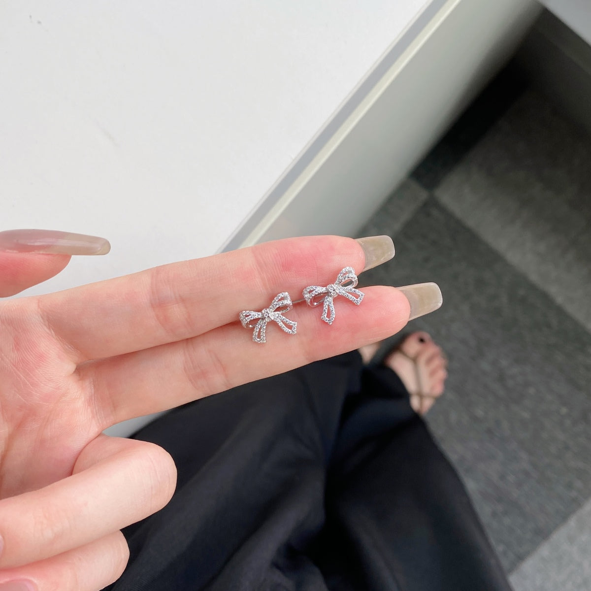 [Everoly JW]Dainty Bow Shape Earrings