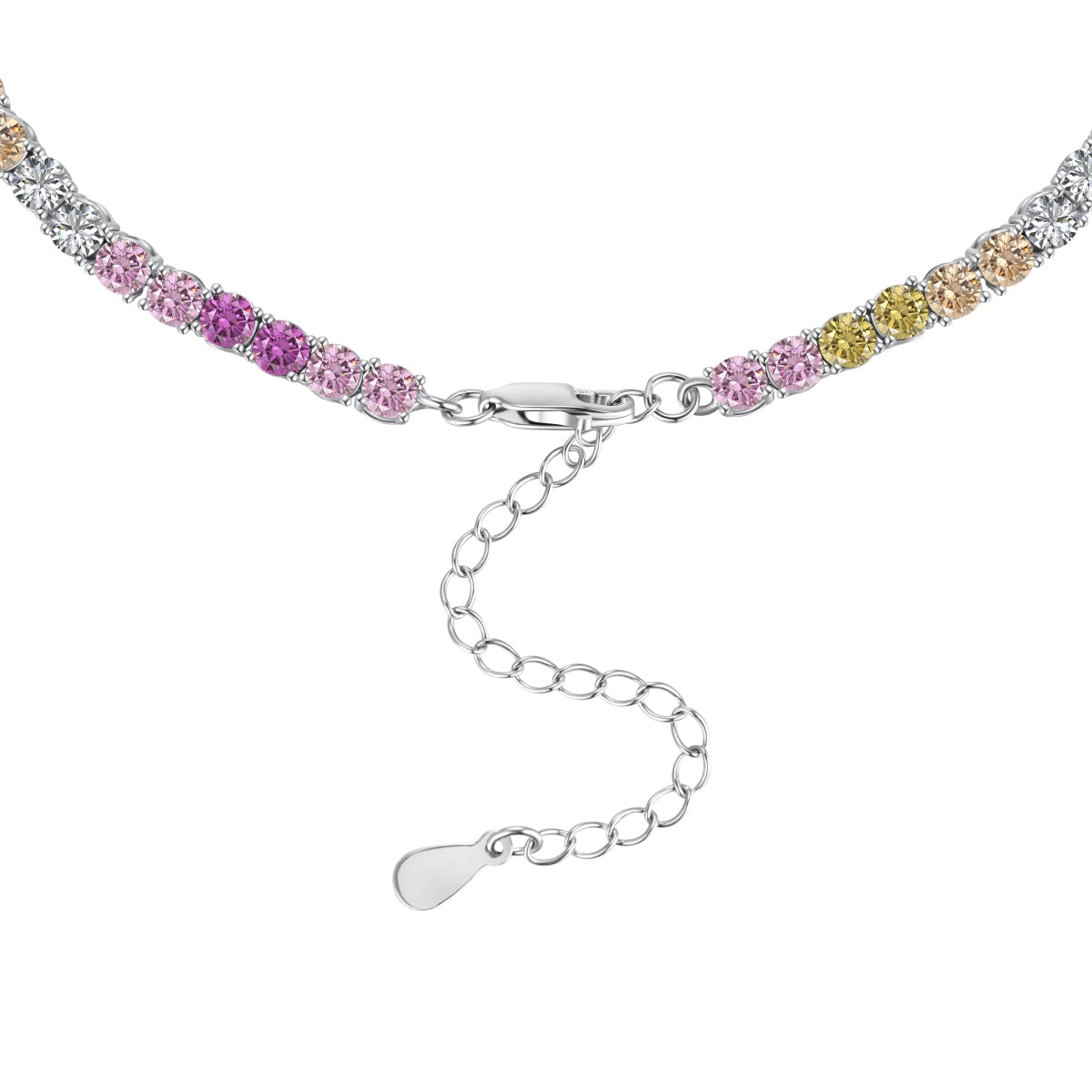 [Everoly JW]Delicate Colorful Tennis Necklace