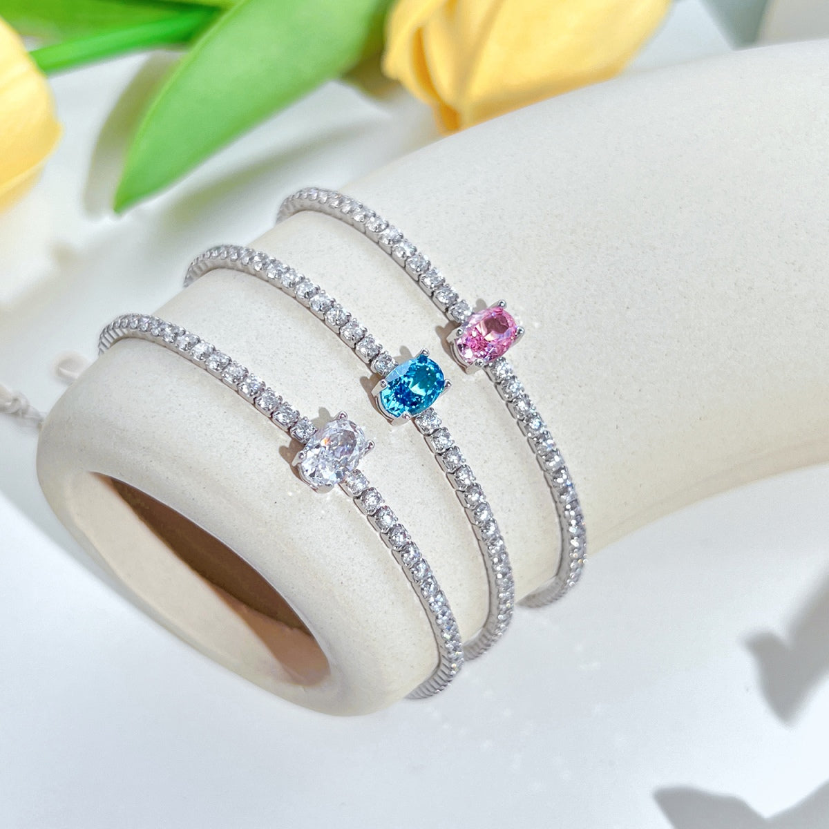 [Everoly JW]0.75 Carat Exquisite Oval Cut Daily Bracelet
