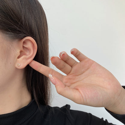 [Everoly JW]Sparkling Colorful Round Shape Earrings