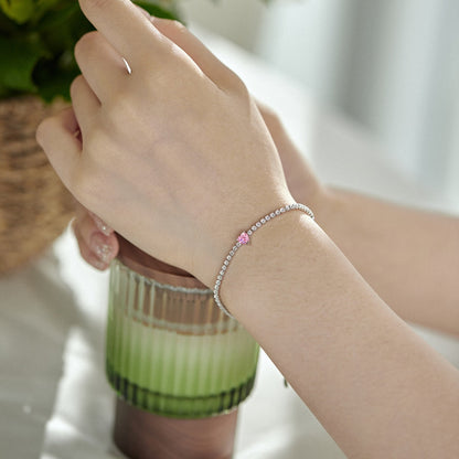 [Everoly JW]0.5 Carat Elegant Romantic Heart Shape Lover Bracelet