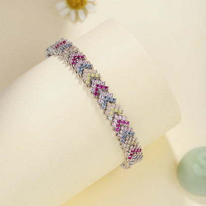 [Everoly JW]Ornate Sparkling Round Cut Party Bracelet