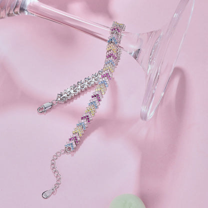 [Everoly JW]Ornate Sparkling Round Cut Party Bracelet