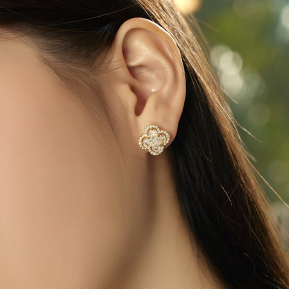 [Everoly JW]Lucky Four-Leaf Clover Exquisite Earrings