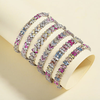 [Everoly JW]Radiant Colorful Emerald Cut Party Bracelet