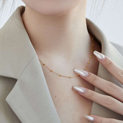 [Everoly JW]Small Bead Clavicle Chain Simple Necklace
