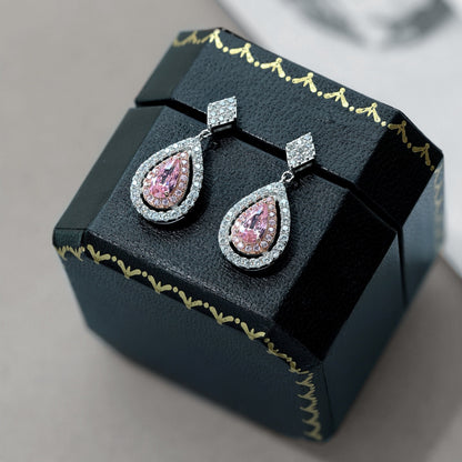 [Everoly JW]Ornate Delicate Water Drop Shape Banquet Earrings