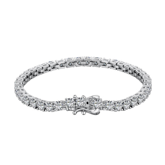 [Everoly JW]Luxurious Ornate Round Cut Tennis Bracelet