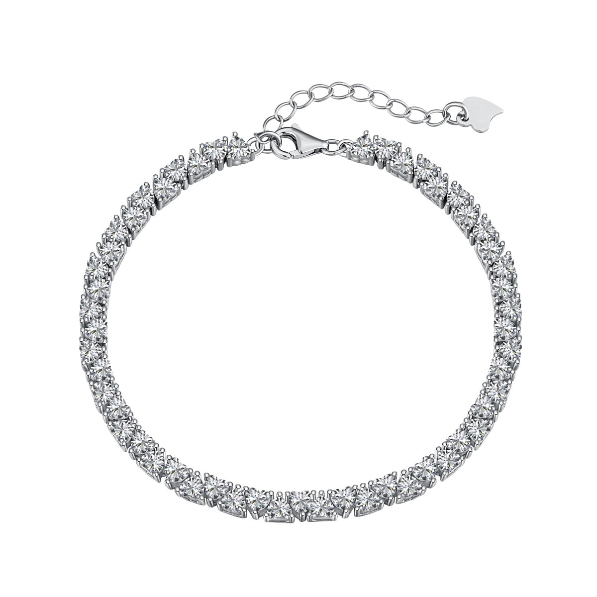 [Everoly JW]Dazzling Romantic Heart Shape Lover Bracelet