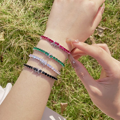 [Everoly JW]Radiant Colorful Round Cut Party Bracelet