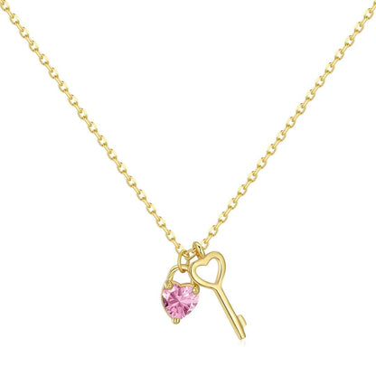 [Everoly JW]Unique Heart Shape Key Pendent Necklace