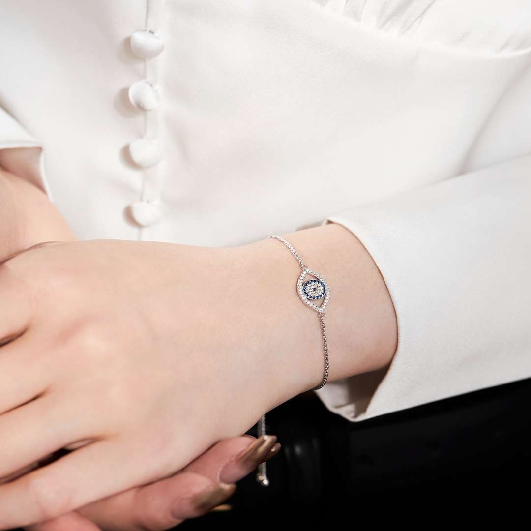 [Everoly JW]Dazzling Eye Shape Necklace