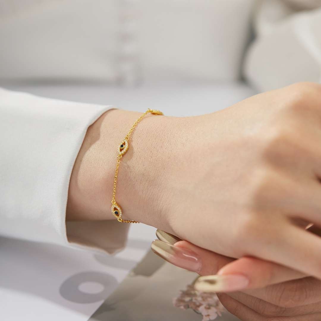 [Everoly JW]Evil Eye Shape Pendent Necklace