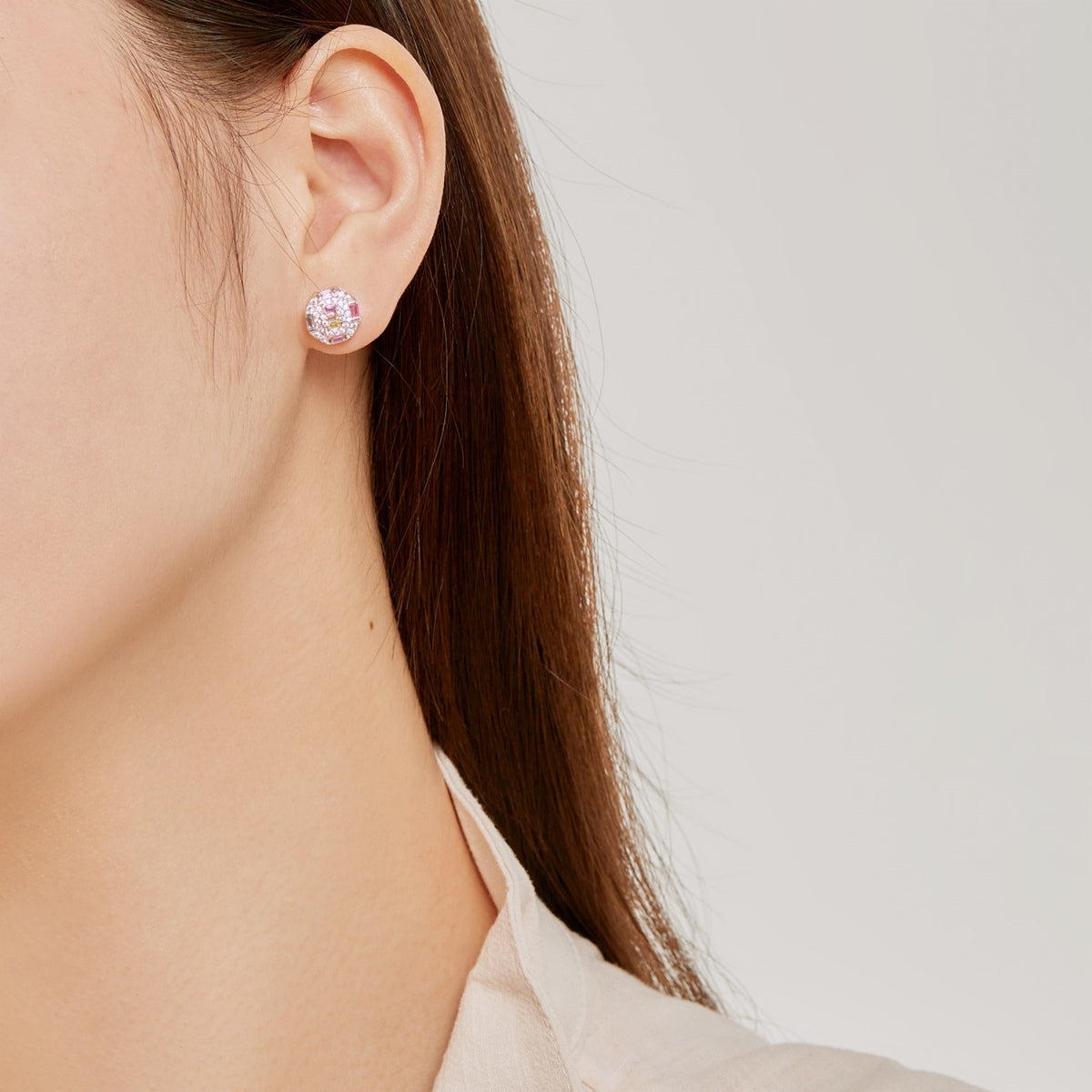 [Everoly JW]Ornate Colorful Octagon Shape Daily Earrings