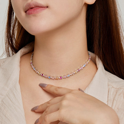 [Everoly JW]Radiant Colorful Rainbow Necklace