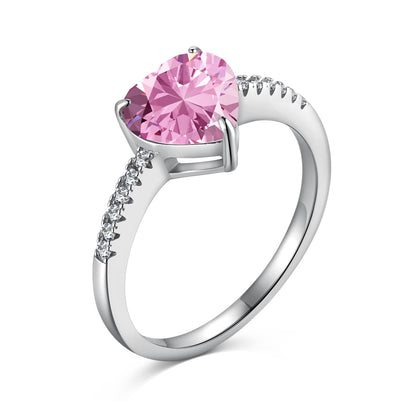 [Everoly JW]2.0 Carat Dazzling Lustrous Heart Cut Lover Ring