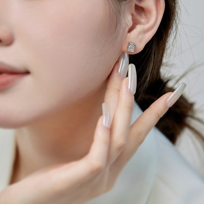 [Everoly JW]Radiant Luxurious Princess Cut Daily Earrings