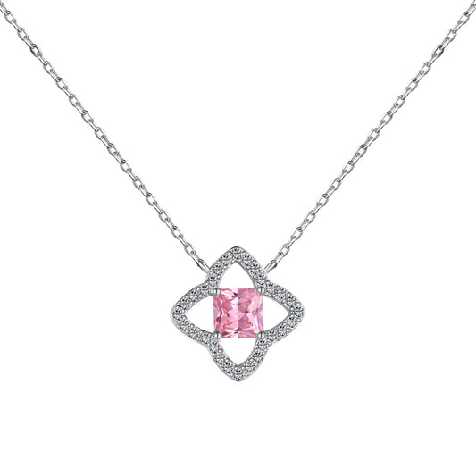 [Everoly JW]Exquisite Flower Shape Princess Cut Necklace