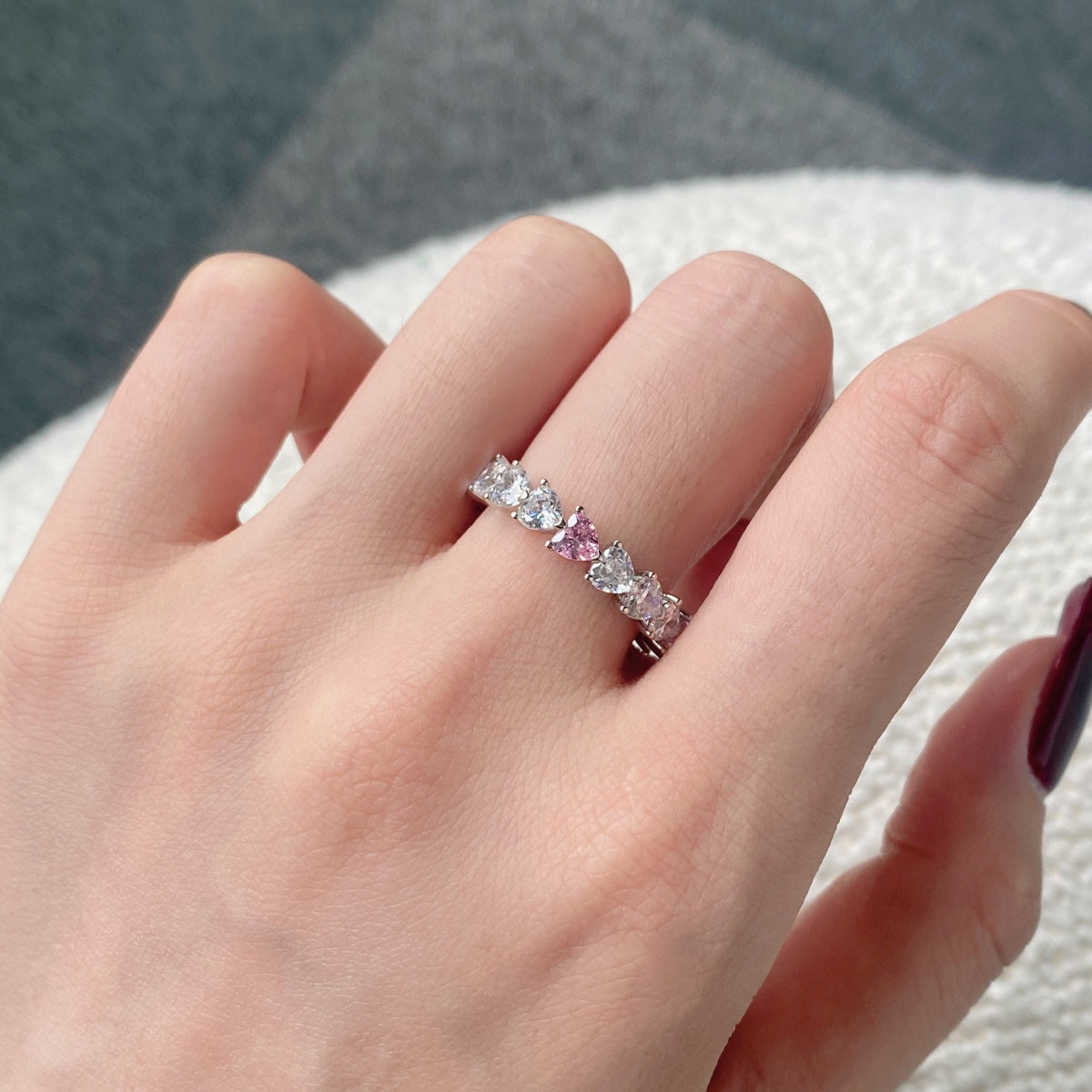 [Everoly JW]0.25 Carat Radiant Romance Heart Cut Lover Ring