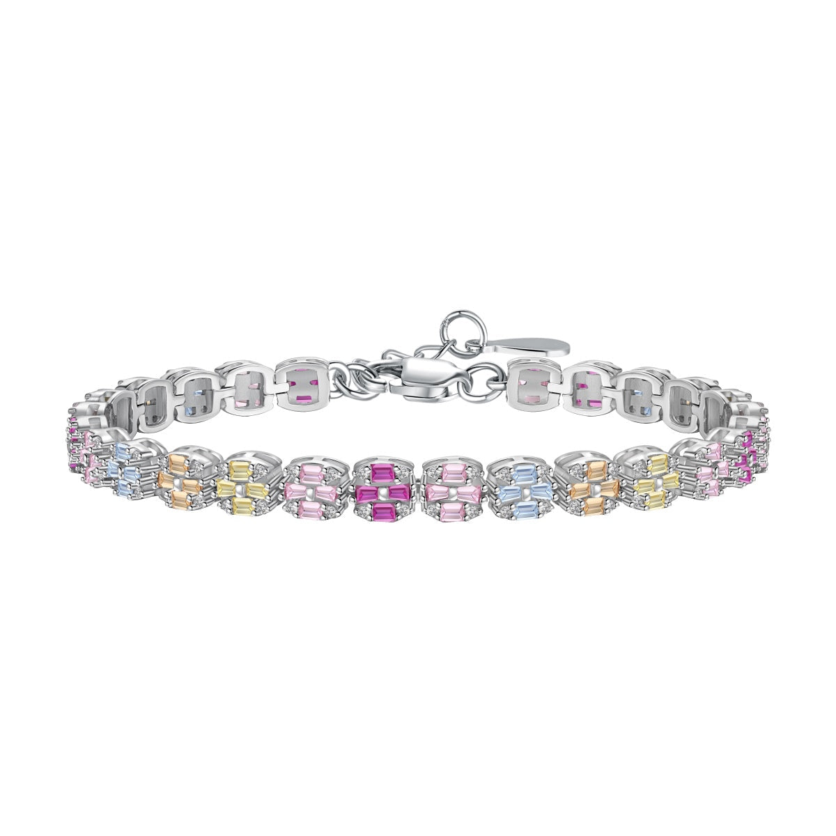 [Everoly JW]Delicate Colorful Emerald Cut Daily Bracelet