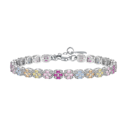 [Everoly JW]Delicate Colorful Emerald Cut Daily Bracelet
