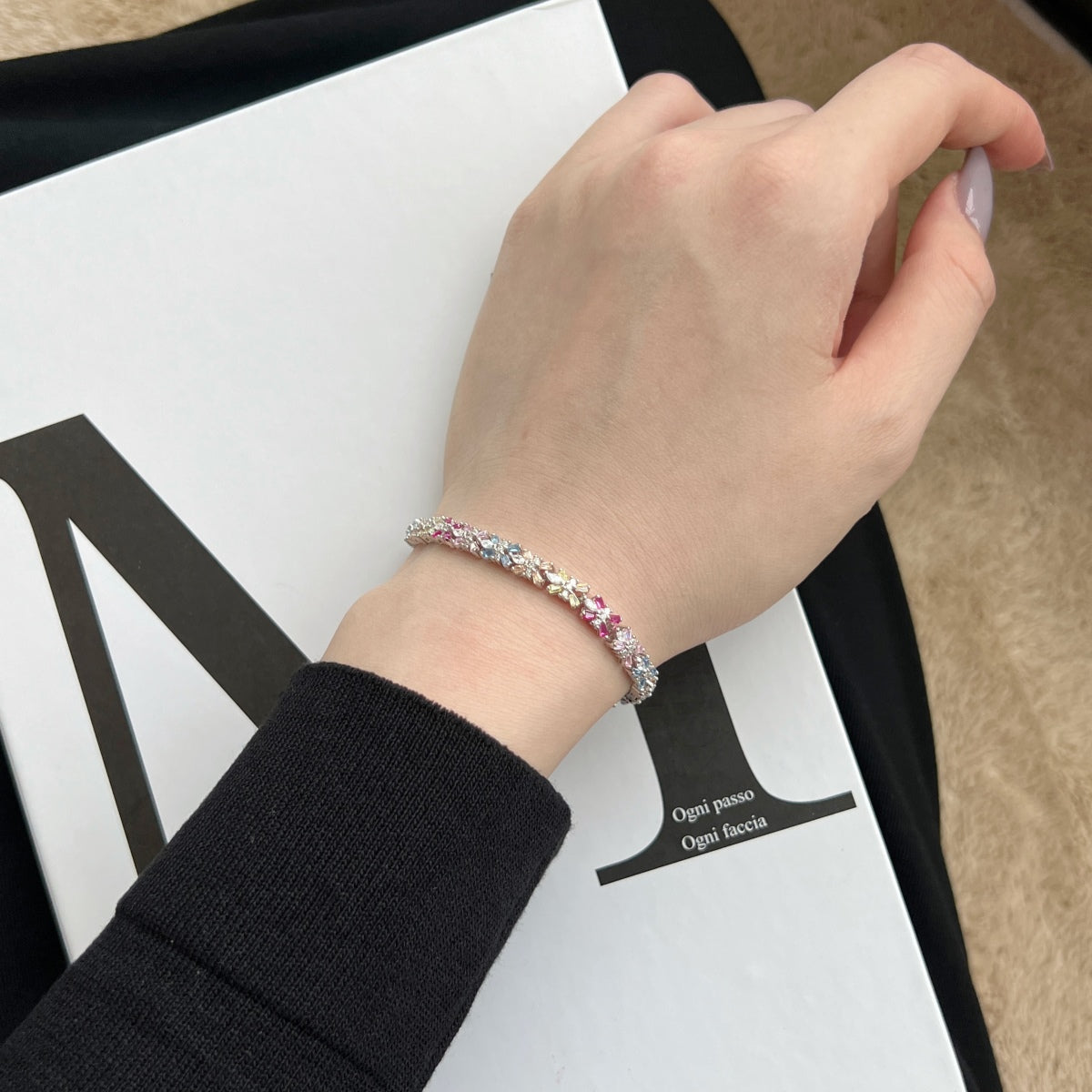 [Everoly JW]Radiant Colorful Emerald Cut Party Bracelet