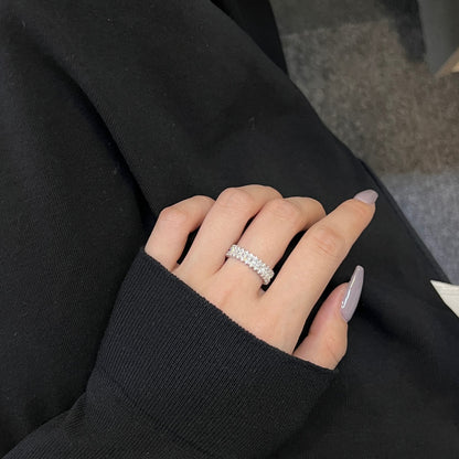 [Everoly JW]Splashy Ornate Emerald Cut Cocktail Ring