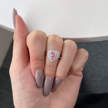 [Everoly JW]Delicate Ebullient Heart Shape Wedding Ring