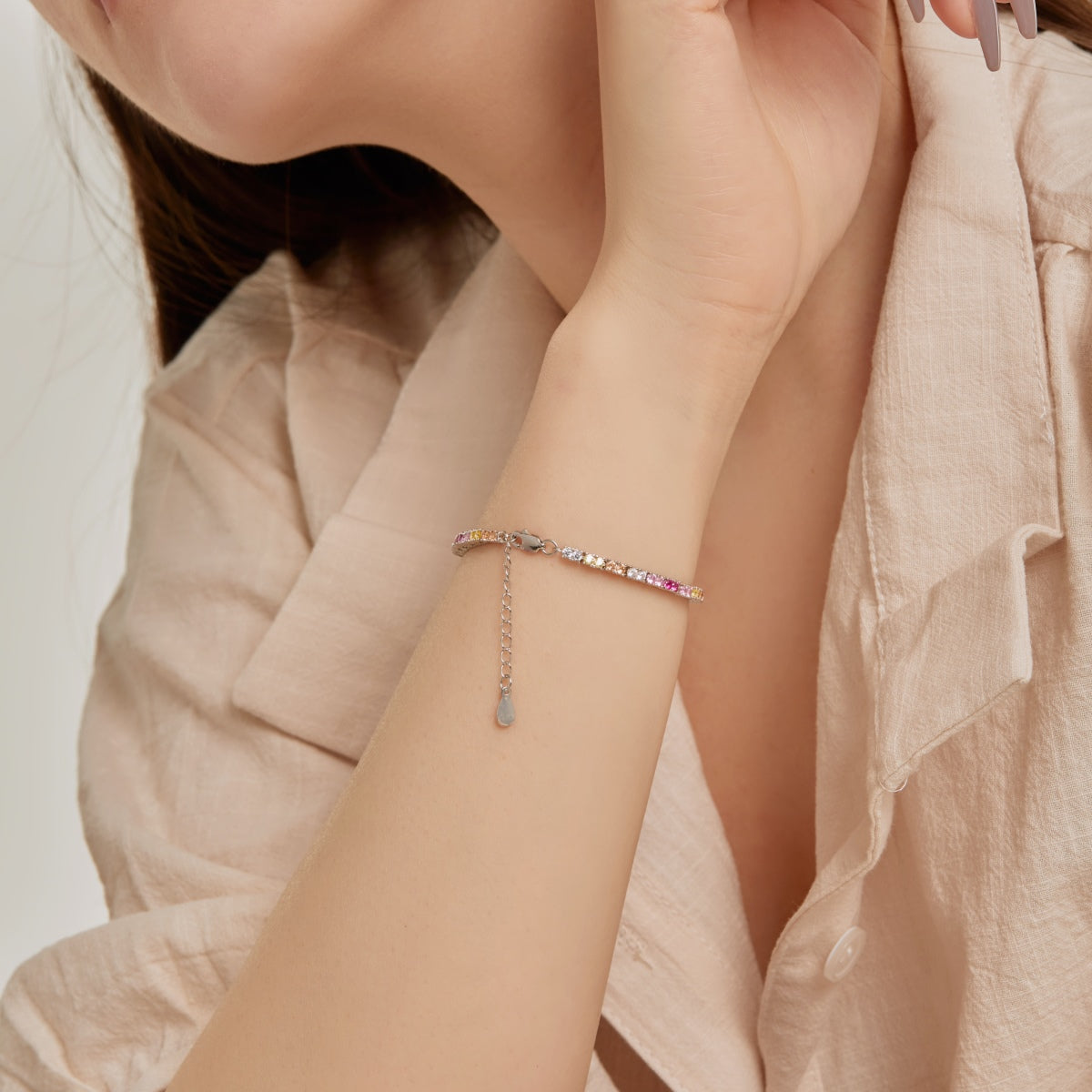 [Everoly JW]Delicate Romantic Heart Shape Lover Bracelet