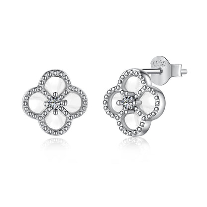 [Everoly JW]Four-Leaf Clover Flower Shape Exquisite Earrings