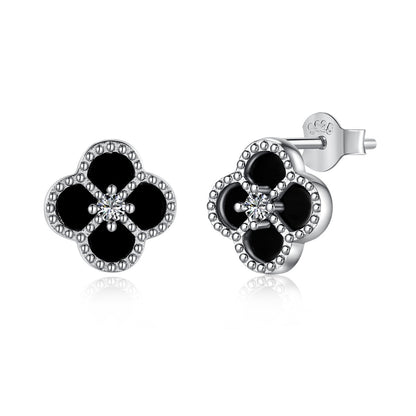 [Everoly JW]Four-Leaf Clover Flower Shape Exquisite Earrings