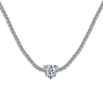 [Everoly JW]2.0 Carat Sparkling Tennis Heart Cut Necklace