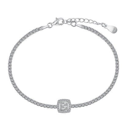 [Everoly JW]Luxurious Dazzling Square Shape Banquet Bracelet