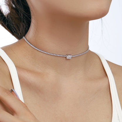 [Everoly JW]2.0 carat Ornate Emerald Cut Necklace